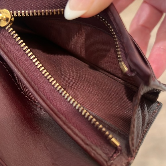 Christian Dior Lotus Saddle Wallet Burgundy | Brown Compact Rare WOC Leather - Picture 9 of 15